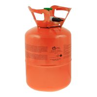 Hélium palack 30 léggömb felfújására, lufi nélkül, narancs színű palack
