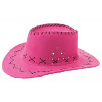 Cowboy, velúr kalap, rózsaszín