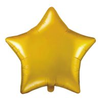 Csillag alakú arany fólia lufi, 19"/48cm
