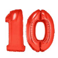 10-es piros szám fólia
