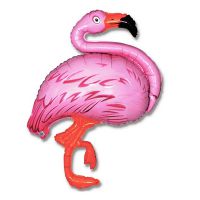 Fólia lufi, mini forma, flamingó, 14"