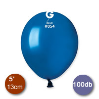 Lufi (metál) sötét kék, 13cm, gömb, 100 db/cs