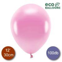 Eco lufi, latex, metál pink, d30 100 db