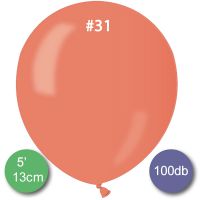 Lufi (metál) narancs, 13cm, gömb, 100 db/cs (AM50)