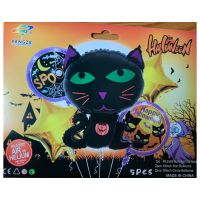 Halloween fólia léggömb szett (macskás) 5 db/cs