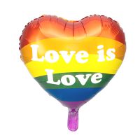 Fólia lufi, 35cm, szív alakú, Love is Love