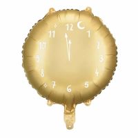 Fólia lufi, gömb alakú arany, szilveszteri óra, 45 cm