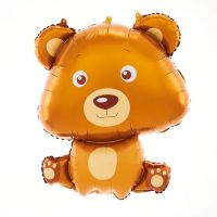 Medve, mosolygó fólia lufi, 61*81 cm