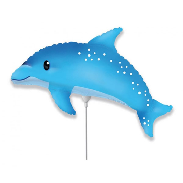 Fólia lufi, mini forma, delfin, kék